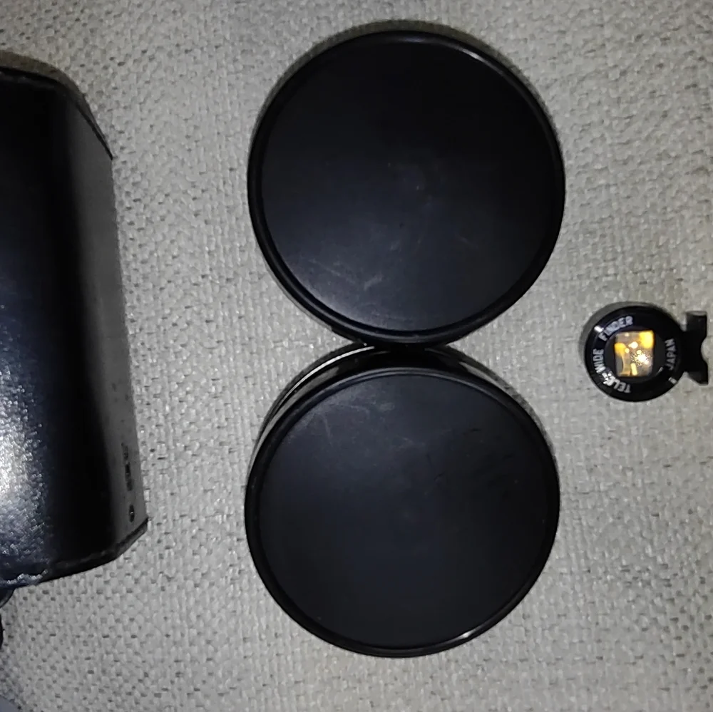 Yashika camera lenses and case